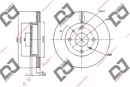 Тормозной диск DJ PARTS BD2021